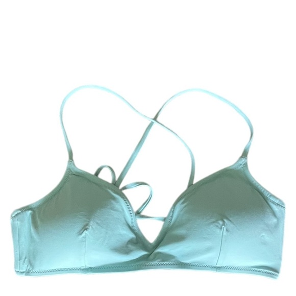 J Crew Crossback Underwire Bikini Top Green NWT Size XL - Picture 1 of 5